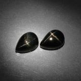 6 ct Opaque Pear Cabochon Star Diopside 10x7mm