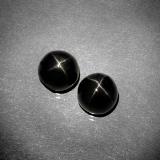 4 ct Opaque Round Cabochon Star Diopside 7 mm