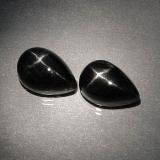 7 ct Opaque Pear Cabochon Star Diopside 10mmx7mm