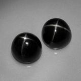 7 mm Star Diopside 5ct Round Cabochon in Black