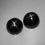 4 carat Black Round Cabochon Star Diopside 7mm