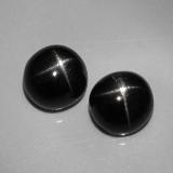 5 carat Black Round Cabochon Star Diopside 7mm