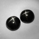 7 mm Star Diopside 3ct Round Cabochon in Black