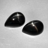 10mm x 7 Pear Cabochon Star Diopside 5ct