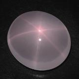 96 ct Transparent Oval Cabochon Star Rose Quartz 31x28mm