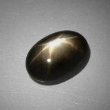 14mm x 9.5 Star Sapphire 8ct Oval Cabochon in Black