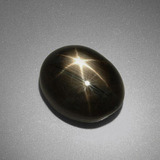 10 carat Black Oval Cabochon Star Sapphire 13mm x 10mm