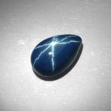 7 carat Blue Pear Cabochon Star Sapphire 13.5mm x 8.5mm