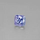 1 carat Violet Blue Cushion Cut Tanzanite 6mm x 6