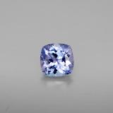 1 carat Violet Blue Cushion Cut Tanzanite 6mm x 6