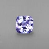 6x6 Tanzanite 0.9ct Cushion Cut in Violet Blue