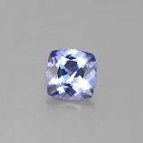 6mm x 6 Tanzanite 0.9ct Cushion Cut in Violet Blue