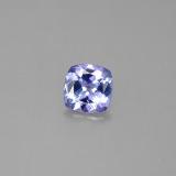 6mm x 6mm Tanzanite 0.8ct Cushion Cut in Violet Blue