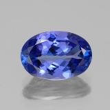 10.5mm x 7.5mm Tanzanite 2.5ct Oval Facet in Violet Blue