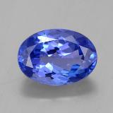 2.5 carat Violet Blue Oval Facet Tanzanite 10x7mm