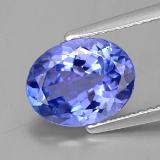 2.5 carat Violet Blue Oval Facet Tanzanite 10mmx8mm