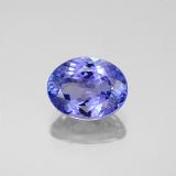 9.5mm x 7.5 Tanzanite 2.5ct Oval Facet in Violet Blue