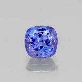 1 carat Violet Blue Cushion Cut Tanzanite 6mmx6mm
