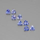5x5 Tanzanite 3ct Trillion Facet in Violet Blue