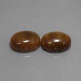 4 carat Gold Brown Oval Cabochon Tiger's Eye 9x6.5mm