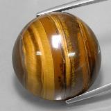 20.5 mm Round Cabochon Tiger's Eye 38ct