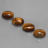 9mm x 7mm Tiger's Eye 8ct Oval Cabochon in Gold Brown