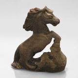 58.5x52.5 Carved Horse Tiger's Eye 234ct