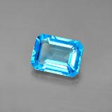 2 carat Swiss Blue Octagon Facet Topaz 8mm x 6mm
