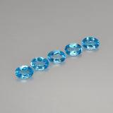 4 carat Swiss Blue Oval Facet Topaz 7mmx5mm