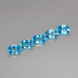 4 carat Swiss Blue Oval Facet Topaz 7x5
