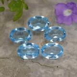 7mmx5mm Topaz 4ct Oval Facet in Swiss Blue