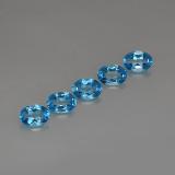 4 carat Swiss Blue Oval Facet Topaz 7mm x 5