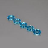 7x5mm Topaz 4ct Oval Facet in Swiss Blue