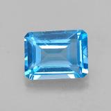 2 carat Swiss Blue Octagon Facet Topaz 8mm x 6