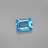 2 carat Swiss Blue Octagon Facet Topaz 8mm x 6mm