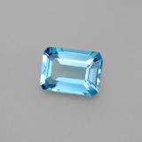 1.5 carat Swiss Blue Octagon Facet Topaz 8mmx6mm