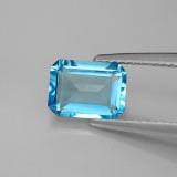 2 carat Swiss Blue Octagon Facet Topaz 8mm x 6