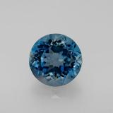 2.5 carat London Blue Round Facet Topaz 8 mm