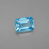 2 carat Swiss Blue Octagon Facet Topaz 8x6mm