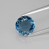 2 carat London Blue Round Facet Topaz 8 mm