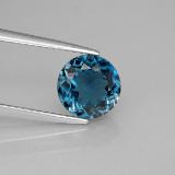 8 mm Topaz 2ct Round Facet in London Blue