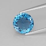 8mm Round Facet Topaz 2ct