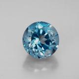 3 carat London Blue Round Facet Topaz 8mm