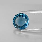 2 carat London Blue Round Facet Topaz 8 mm