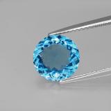 9 mm Round Facet Topaz 2.5ct