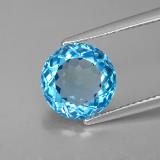 9mm Round Facet Topaz 3ct