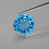 3 ct VVS Round Facet Topaz 9mm