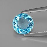 7mm Round Facet Topaz 1.5ct