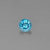 7mm Topaz 1.5ct Round Facet in Swiss Blue