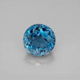 4 carat London Blue Round Facet Topaz 9mm